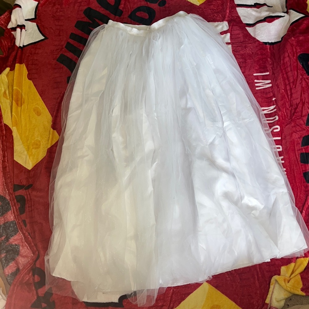 White tulle skirt